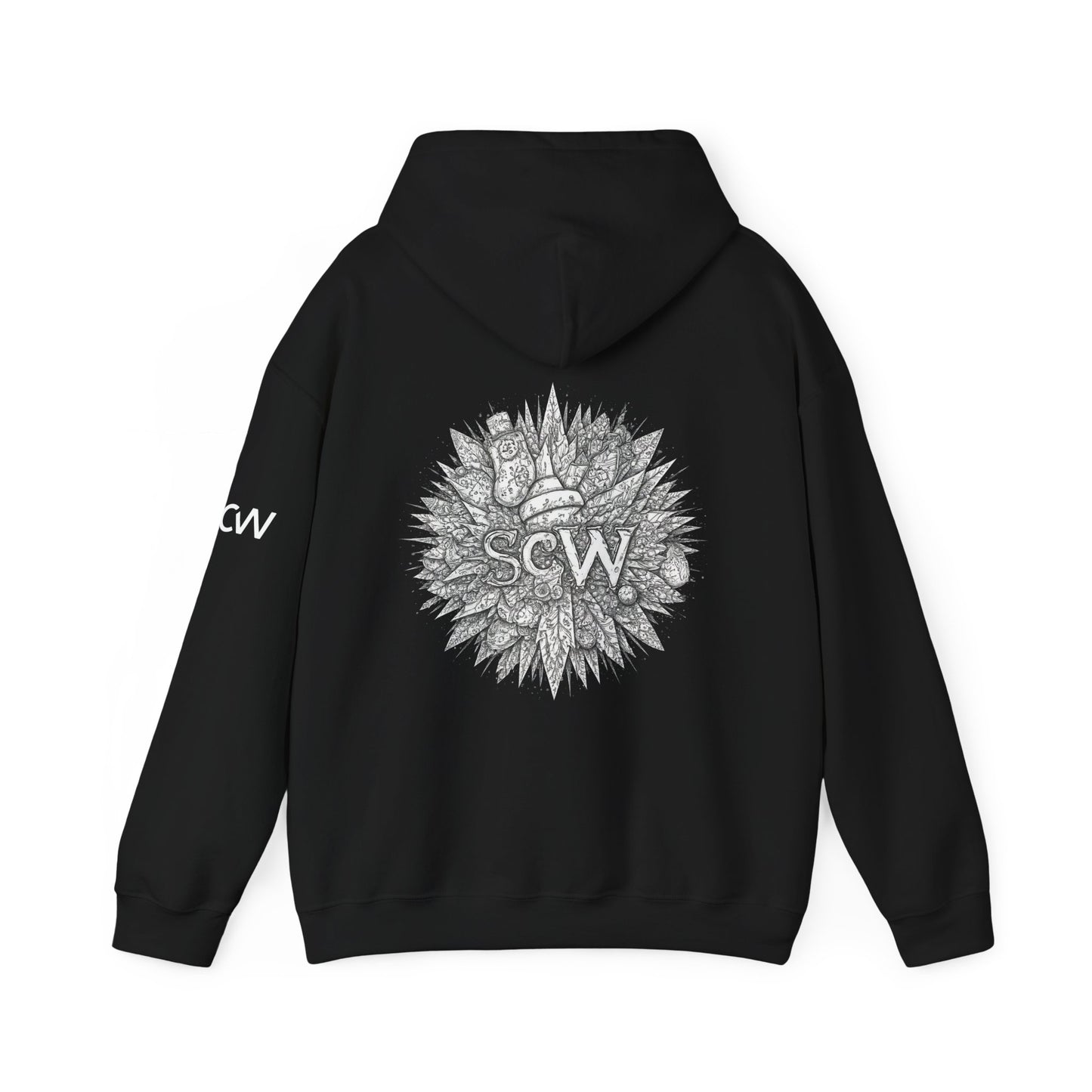 Hooded Sweatshirt Festive B&W