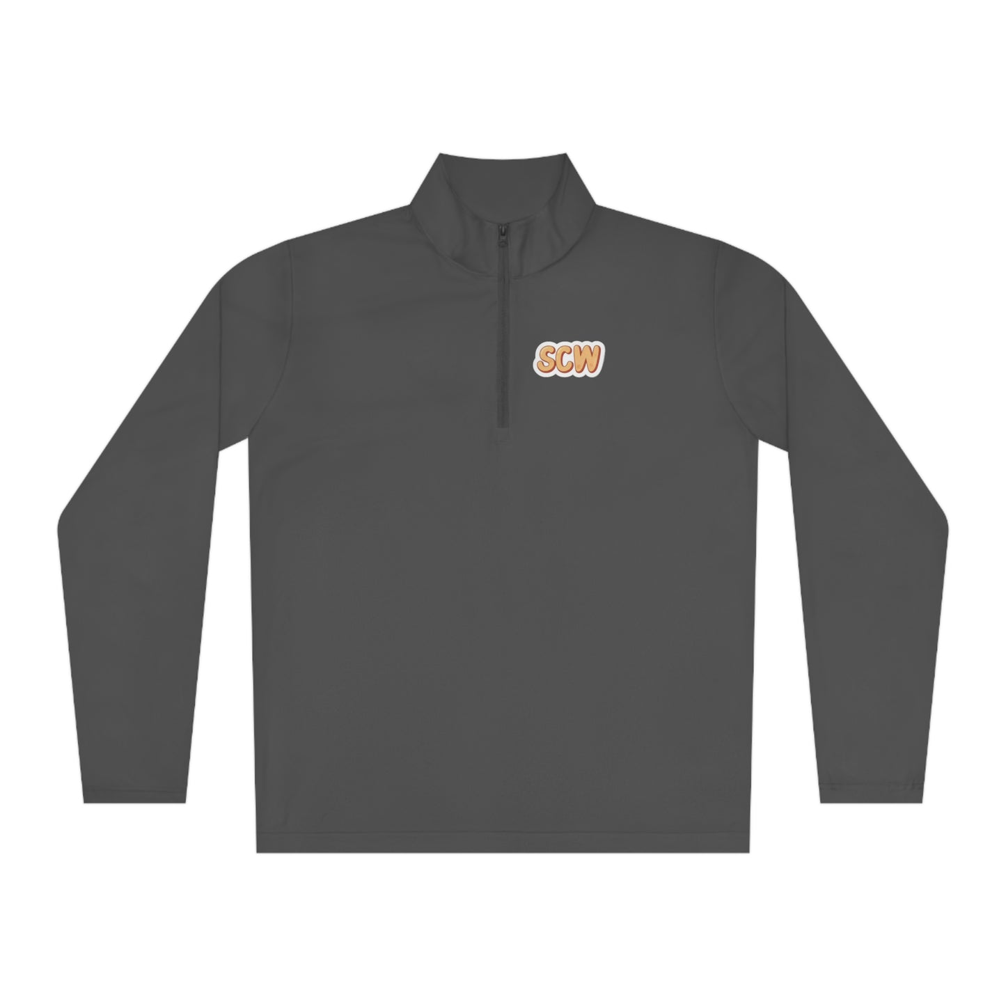 "Stickered" Quarter-Zip Pullover