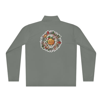 Quarter-Zip Pullover Festive Mistletoe