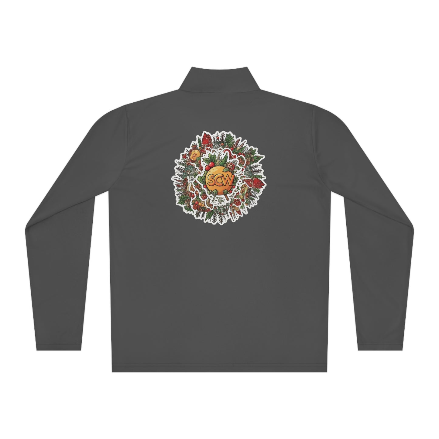 Quarter-Zip Pullover Festive Mistletoe