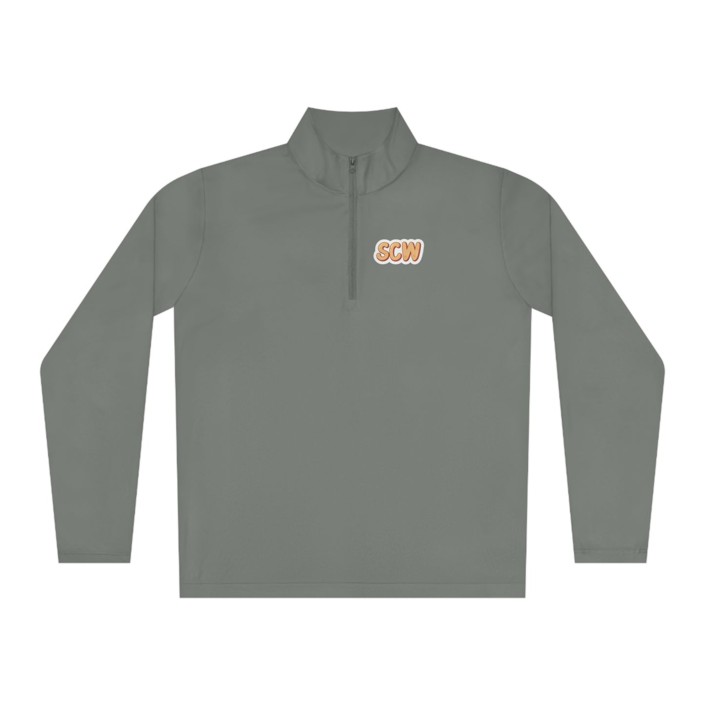 "Stickered" Quarter-Zip Pullover