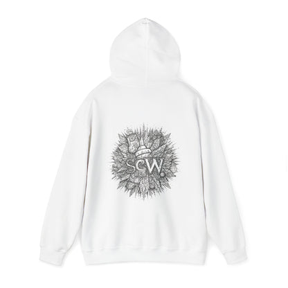 Hooded Sweatshirt Festive B&W