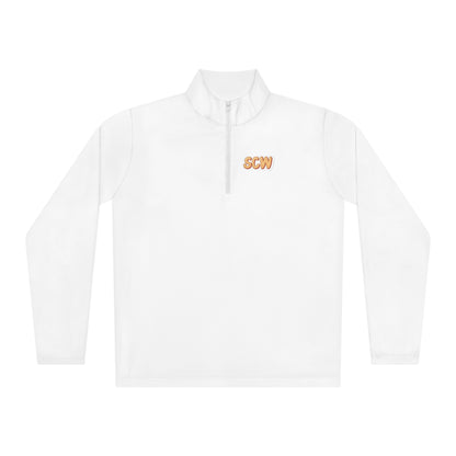 "Stickered" Quarter-Zip Pullover