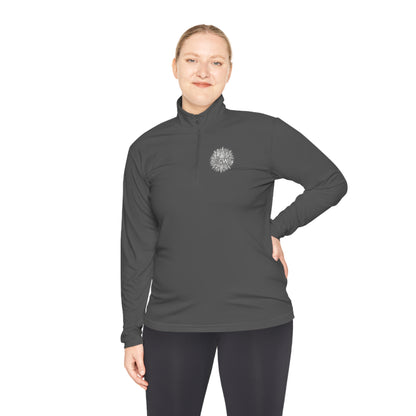 Quarter-Zip Pullover Festive B&W