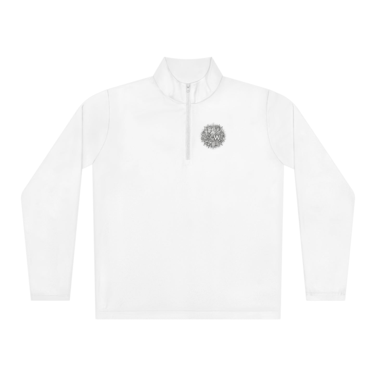 Quarter-Zip Pullover Festive B&W