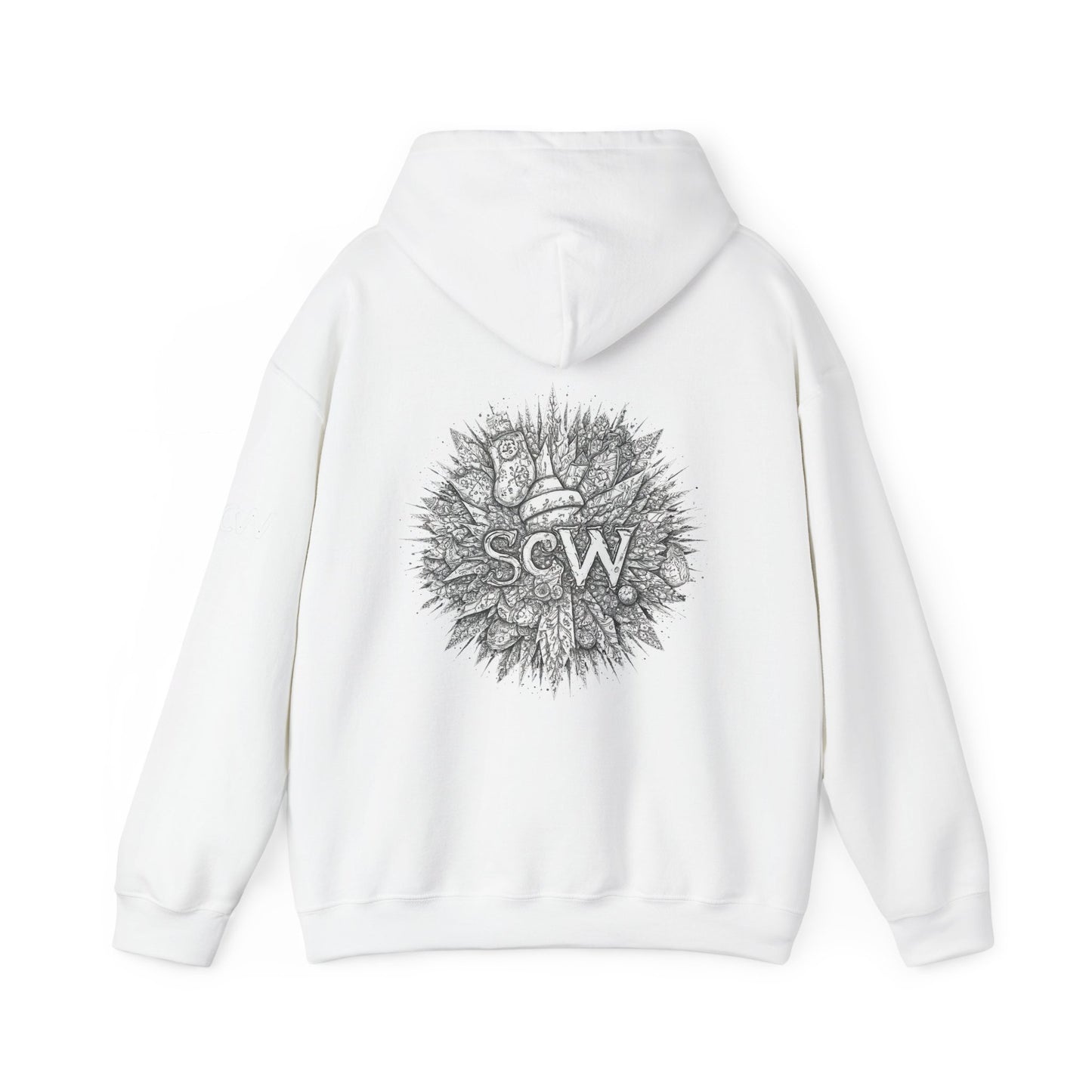 Hooded Sweatshirt Festive B&W