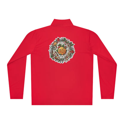 Quarter-Zip Pullover Festive Mistletoe