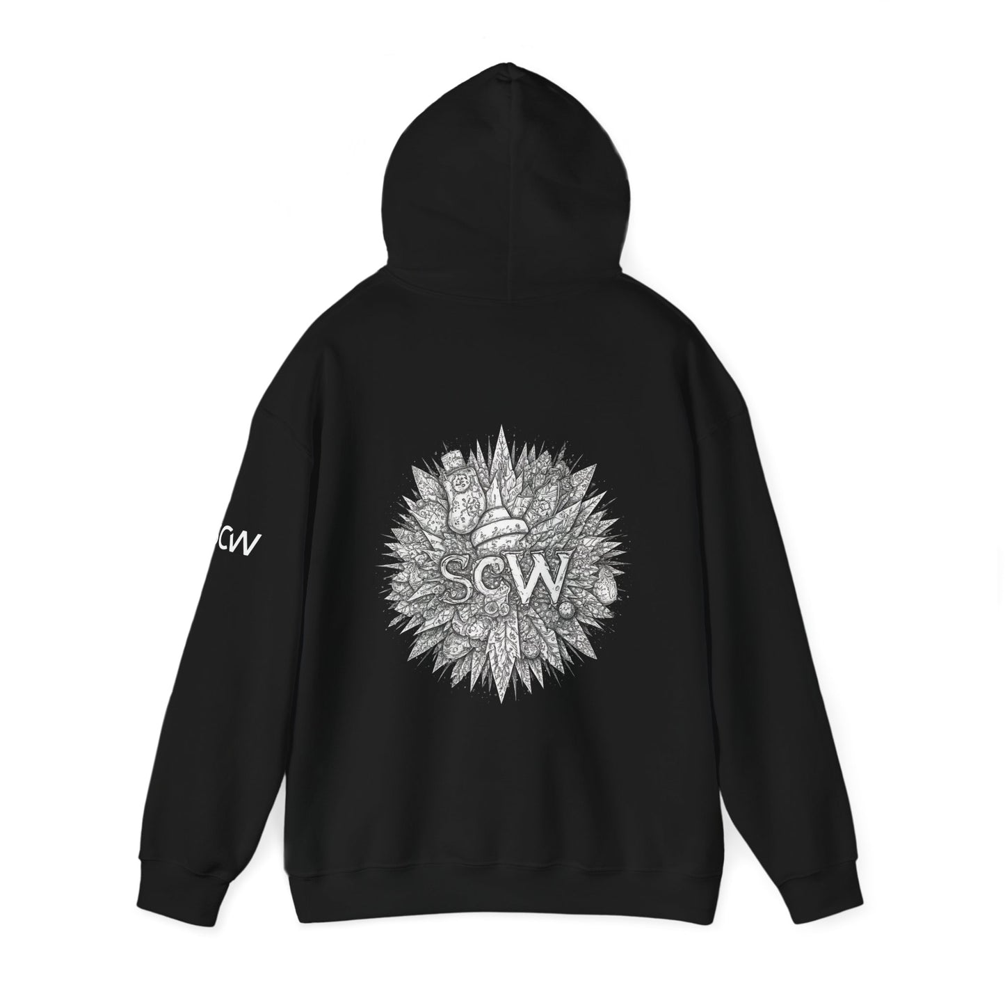 Hooded Sweatshirt Festive B&W