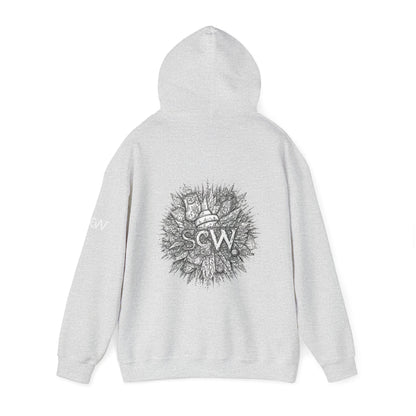 Hooded Sweatshirt Festive B&W