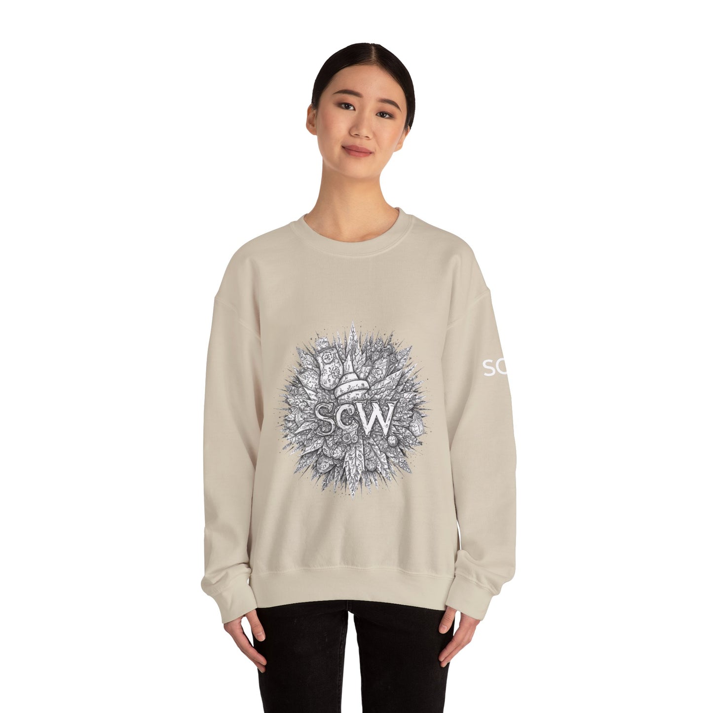 Crewneck Sweatshirt Festive B&W