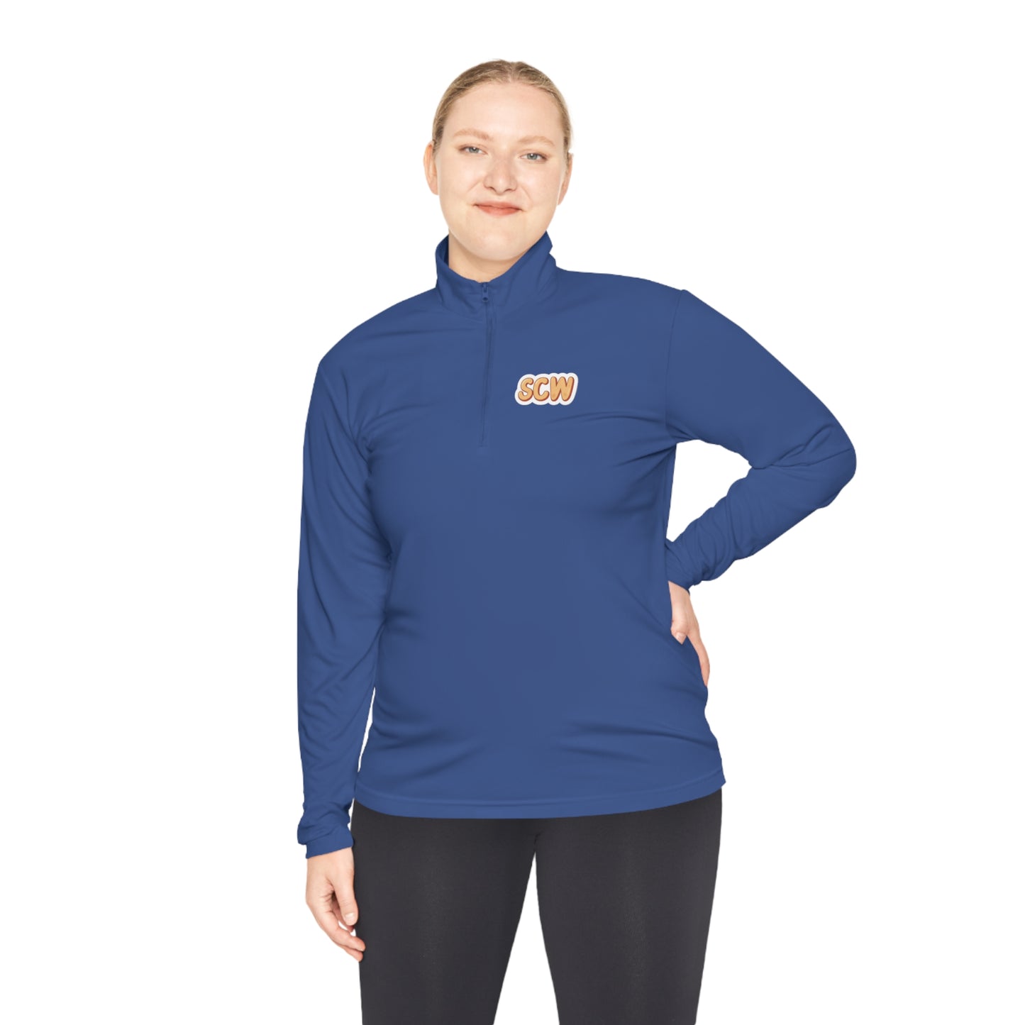 "Stickered" Quarter-Zip Pullover