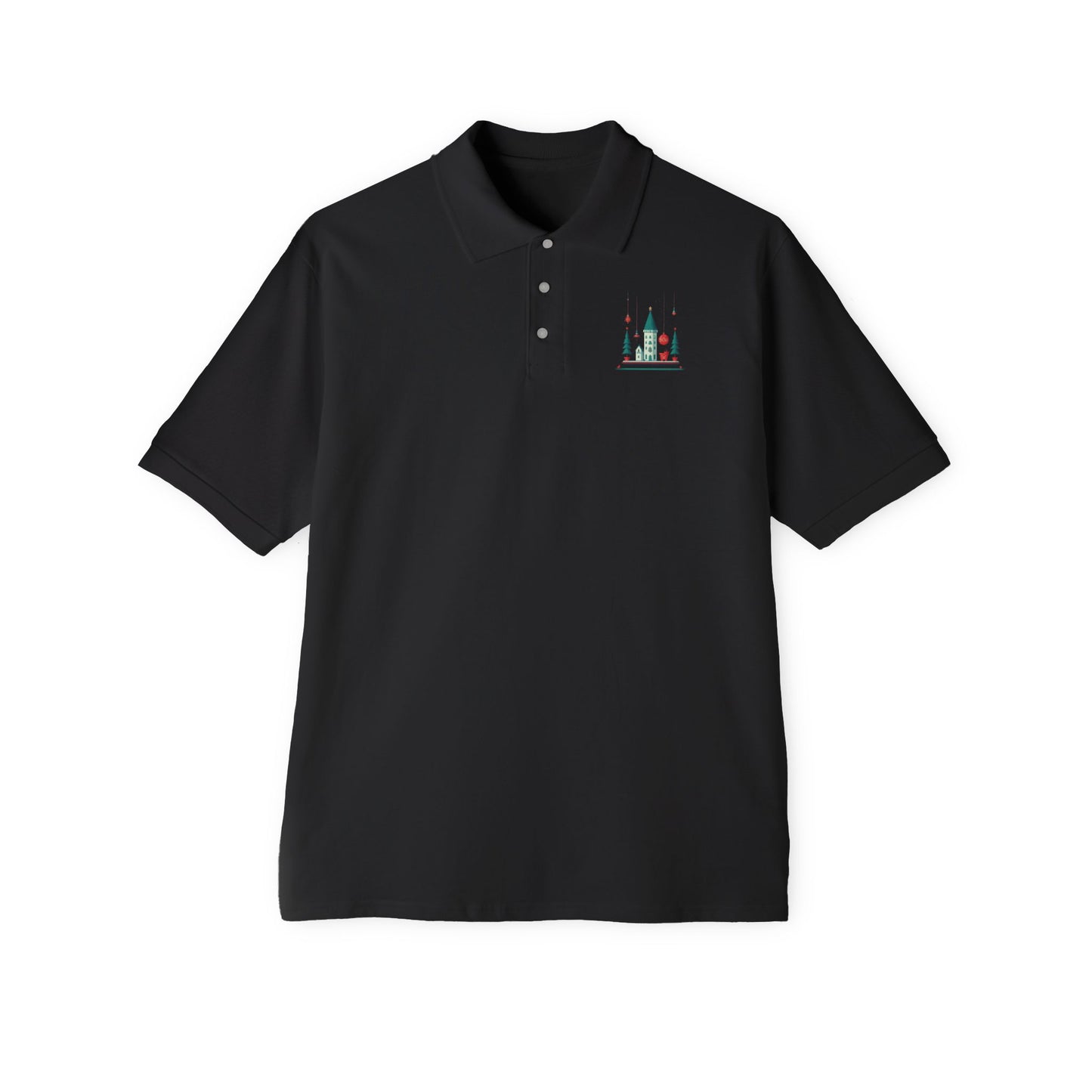 Men's Piqué Polo Festive Castle