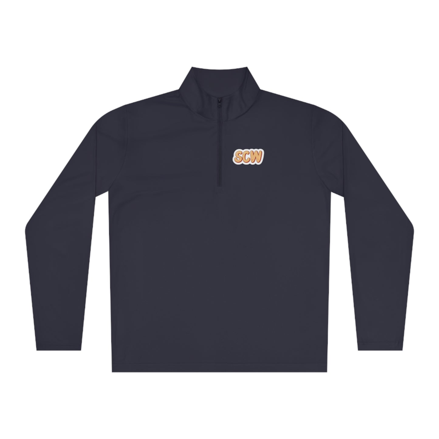 "Stickered" Quarter-Zip Pullover